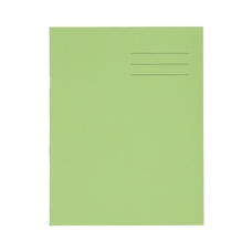 9x7" Exercise Book 80 Page, 8mm Ruled With Margin, Light Green - Pack of 100